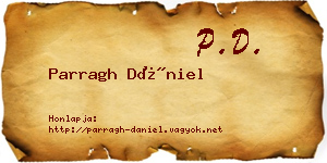 Parragh Dániel névjegykártya